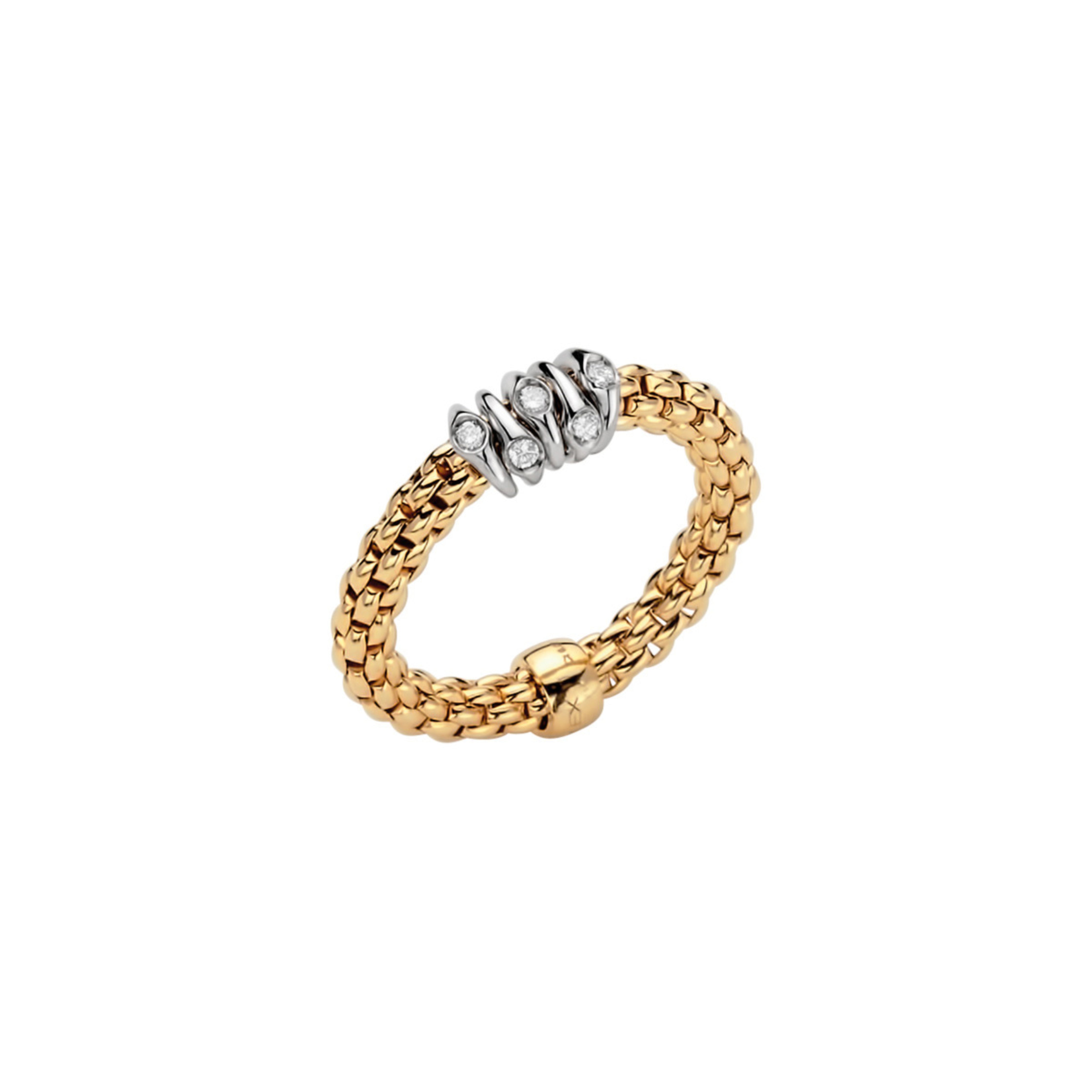 FOPE Ring Prima 18K Yellow Gold with Diamonds