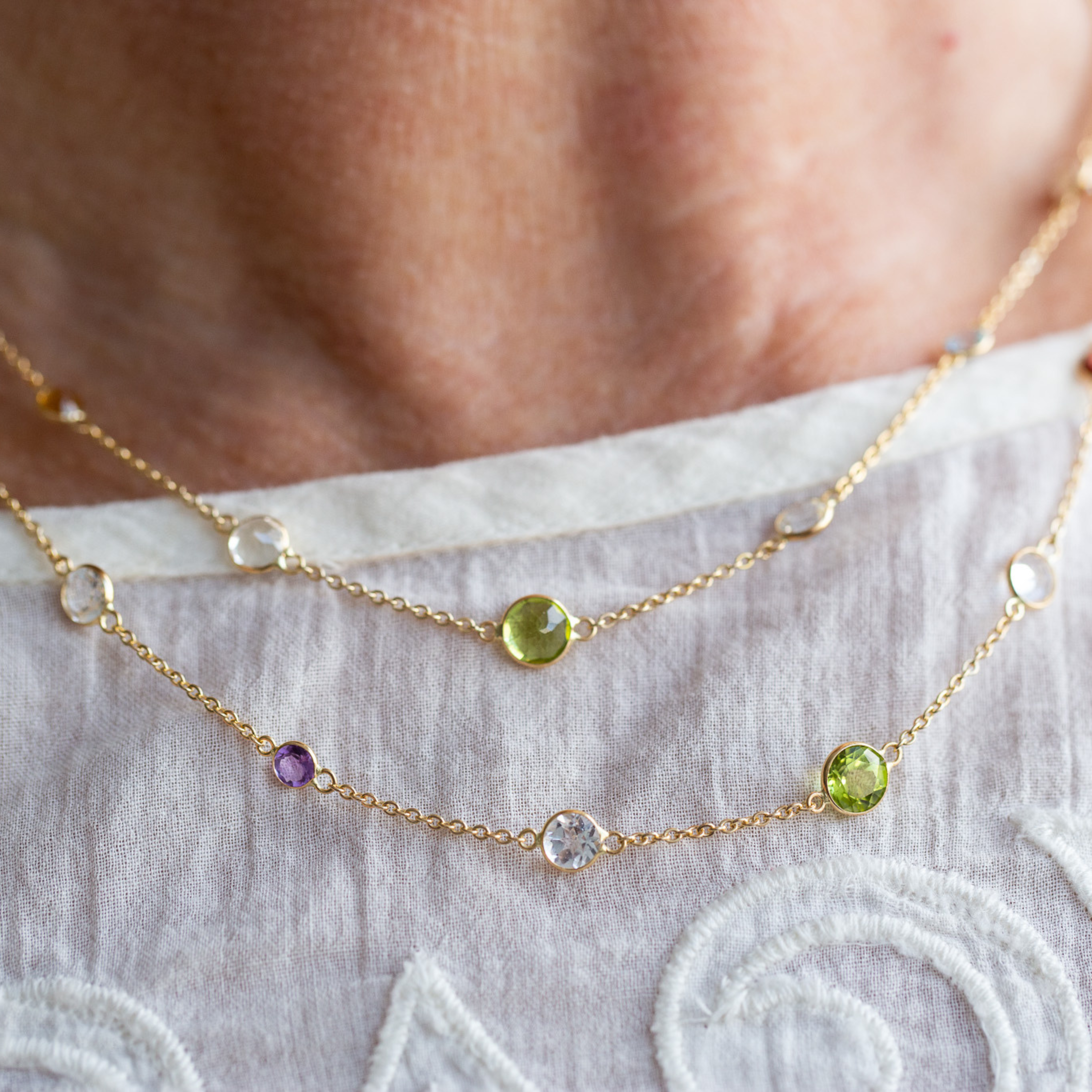Mixed gemstone necklace