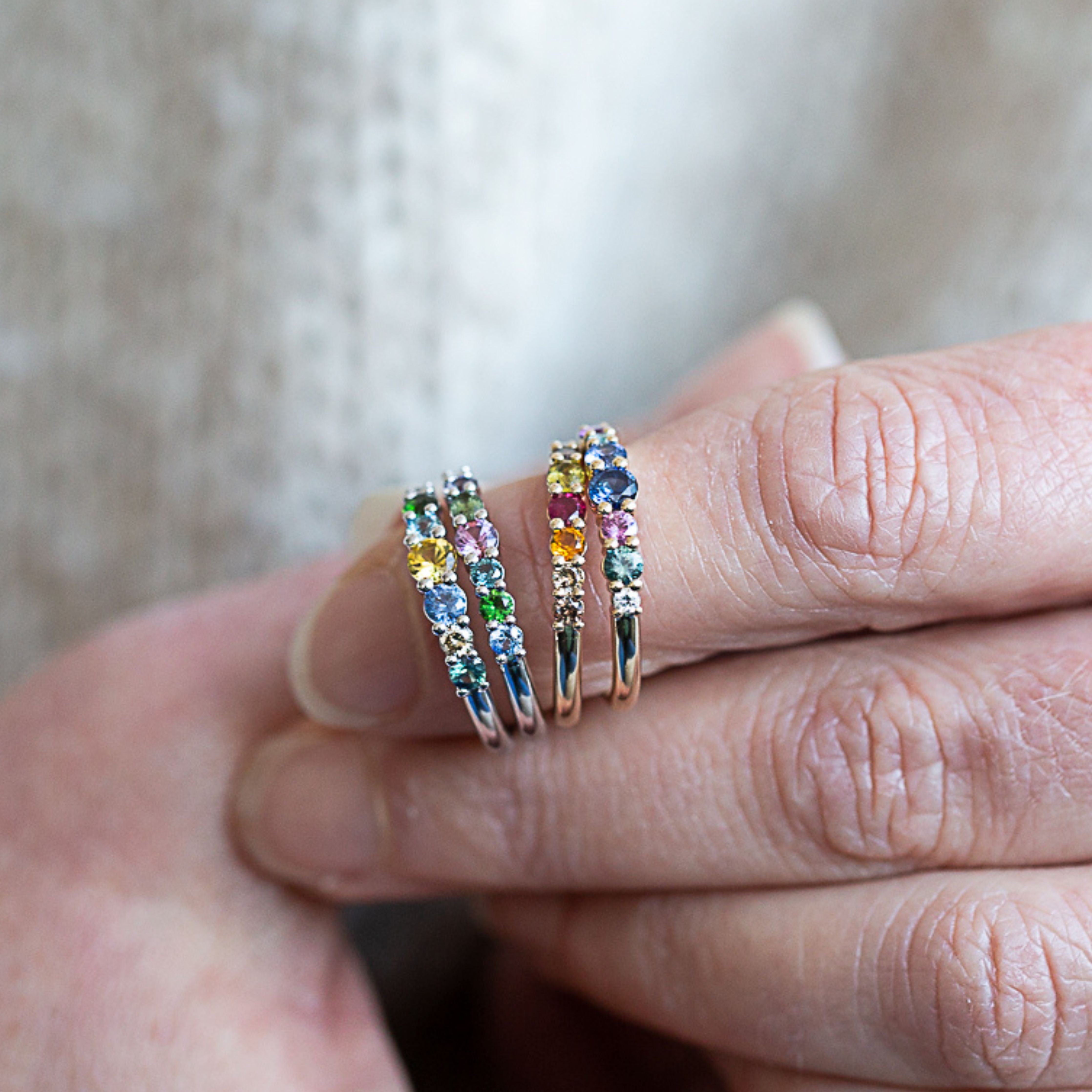 'Four Seasons' Spring 9K White Gold Ring