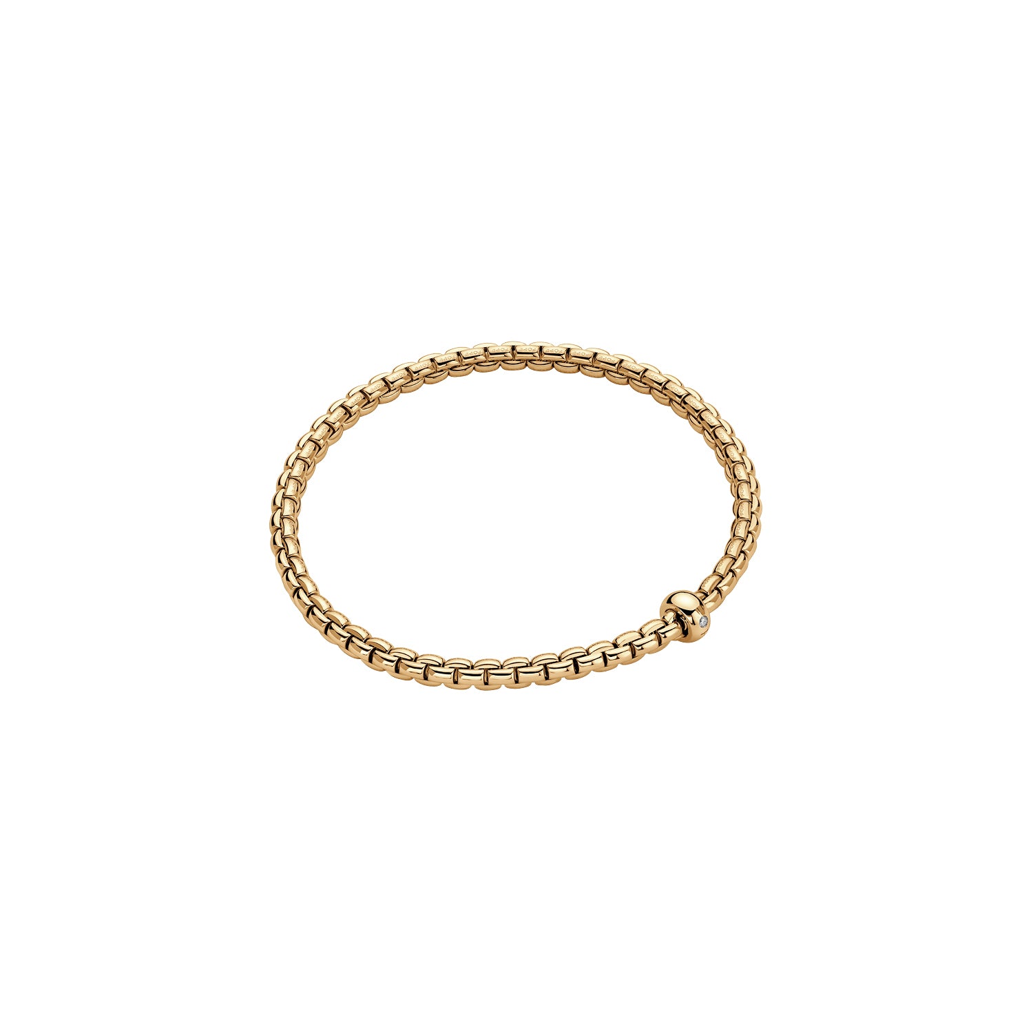 FOPE Bracelet 18K yellow gold with diamonds 0.01ct Size Small EKA