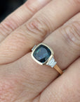 Australian Teal Sapphire Ring