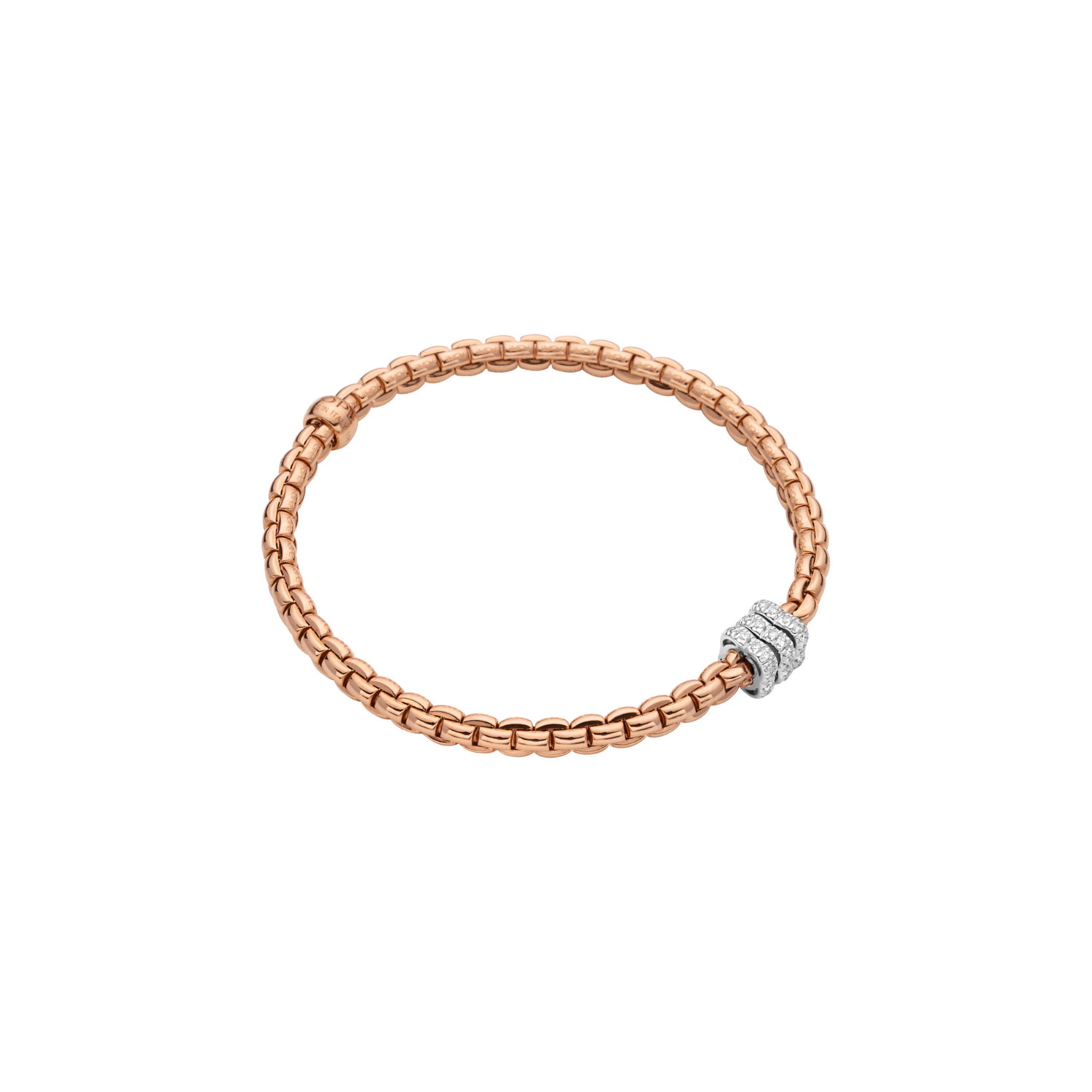 FOPE Eka Bracelet 18K Rose Gold with Diamond Accents