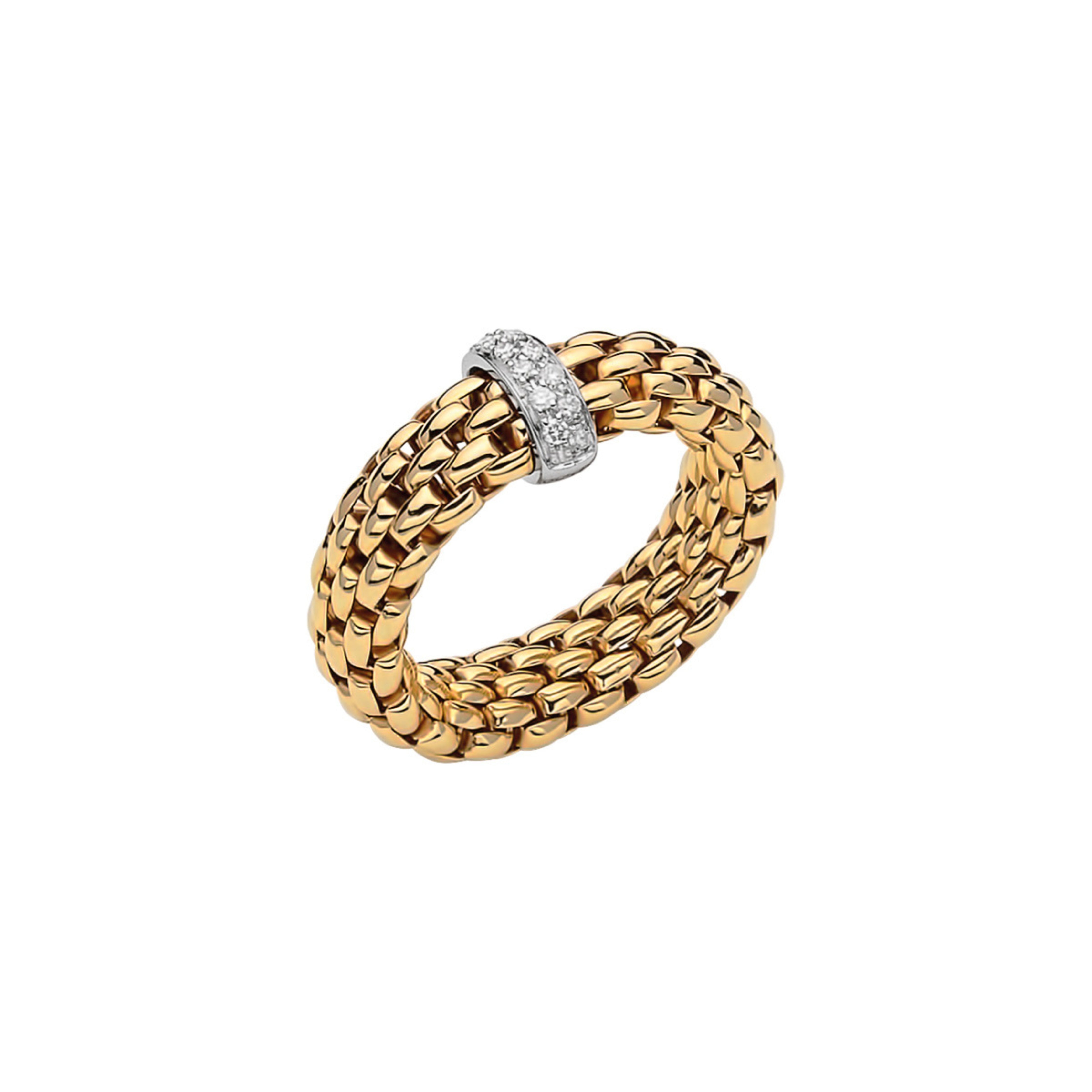 FOPE Ring Vendome 18K Yellow Gold with Diamonds